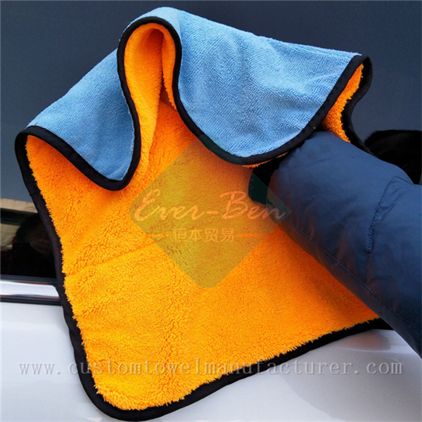Custom Orange Long Terry Fast Dry Car Washing Towels Producer Bulk Blue Coral Fleece Towels Factory